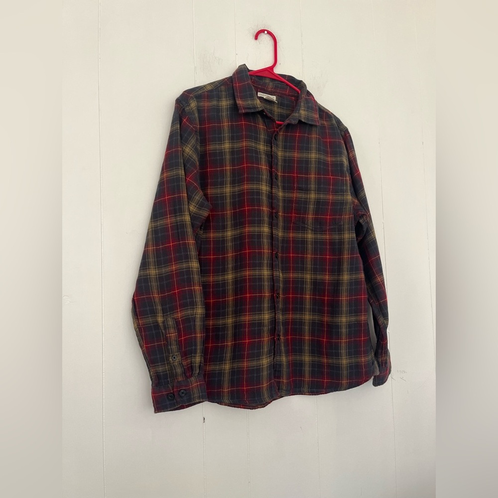 Carbon 2 Cobalt Men's Plaid Flannel Long Sleeve Button-Down Shirt Size Medium - Picture 2 of 10